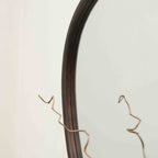 Aaliyah - Dark Wood Irregular Wall Mirror 110cm x 80cm