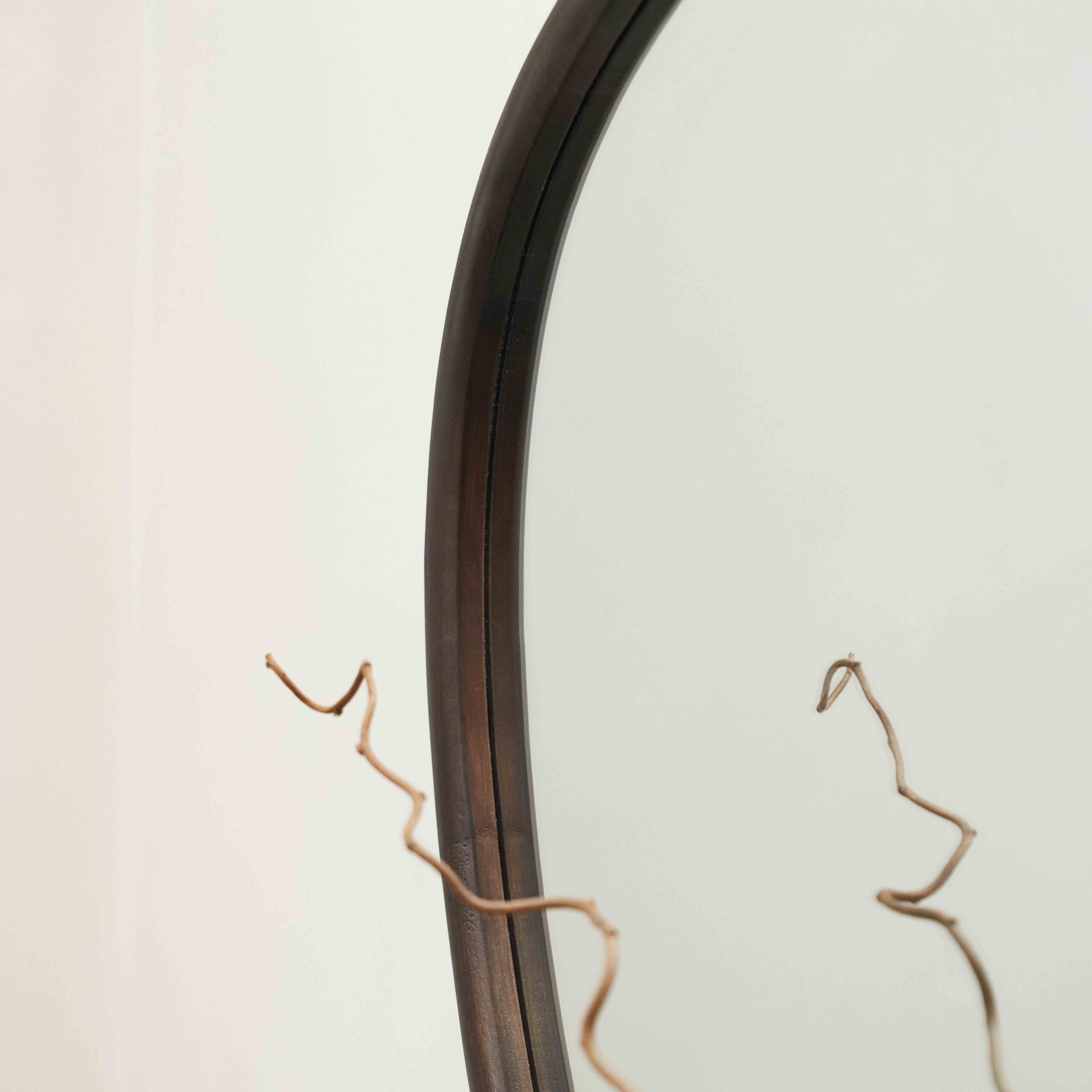 Aaliyah - Dark Wood Irregular Wall Mirror 110cm x 80cm