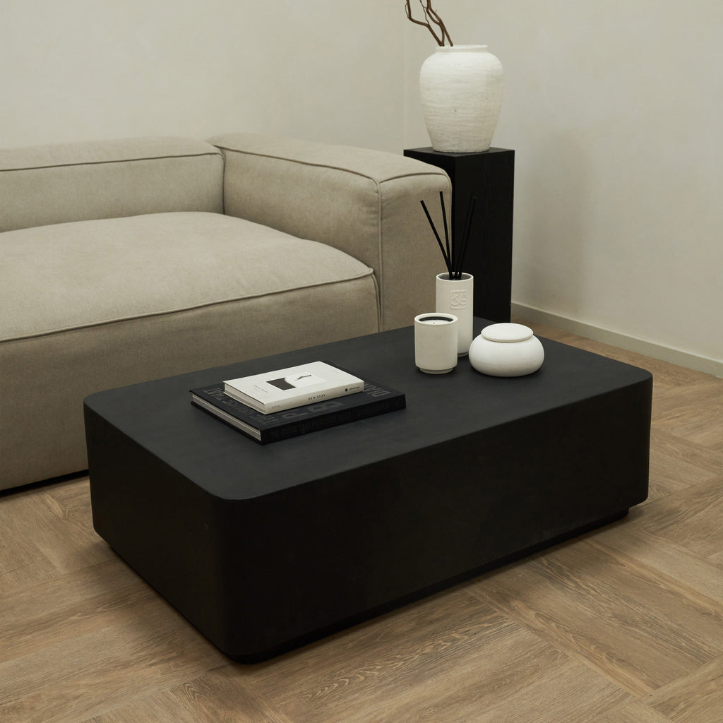 Angelo - Minimal Onyx Rectangular Coffee Table Large