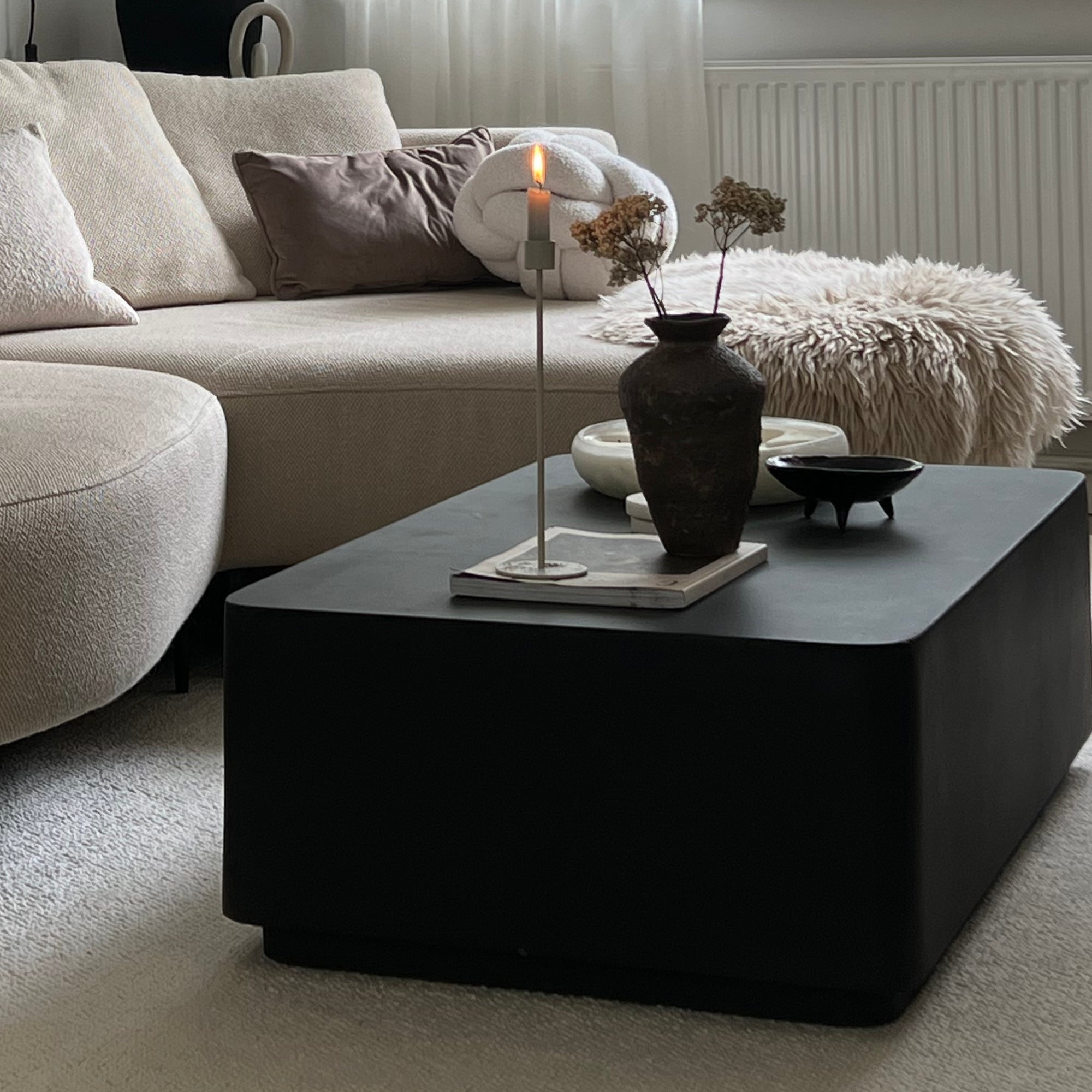 Angelo - Minimal Onyx Rectangular Coffee Table Large