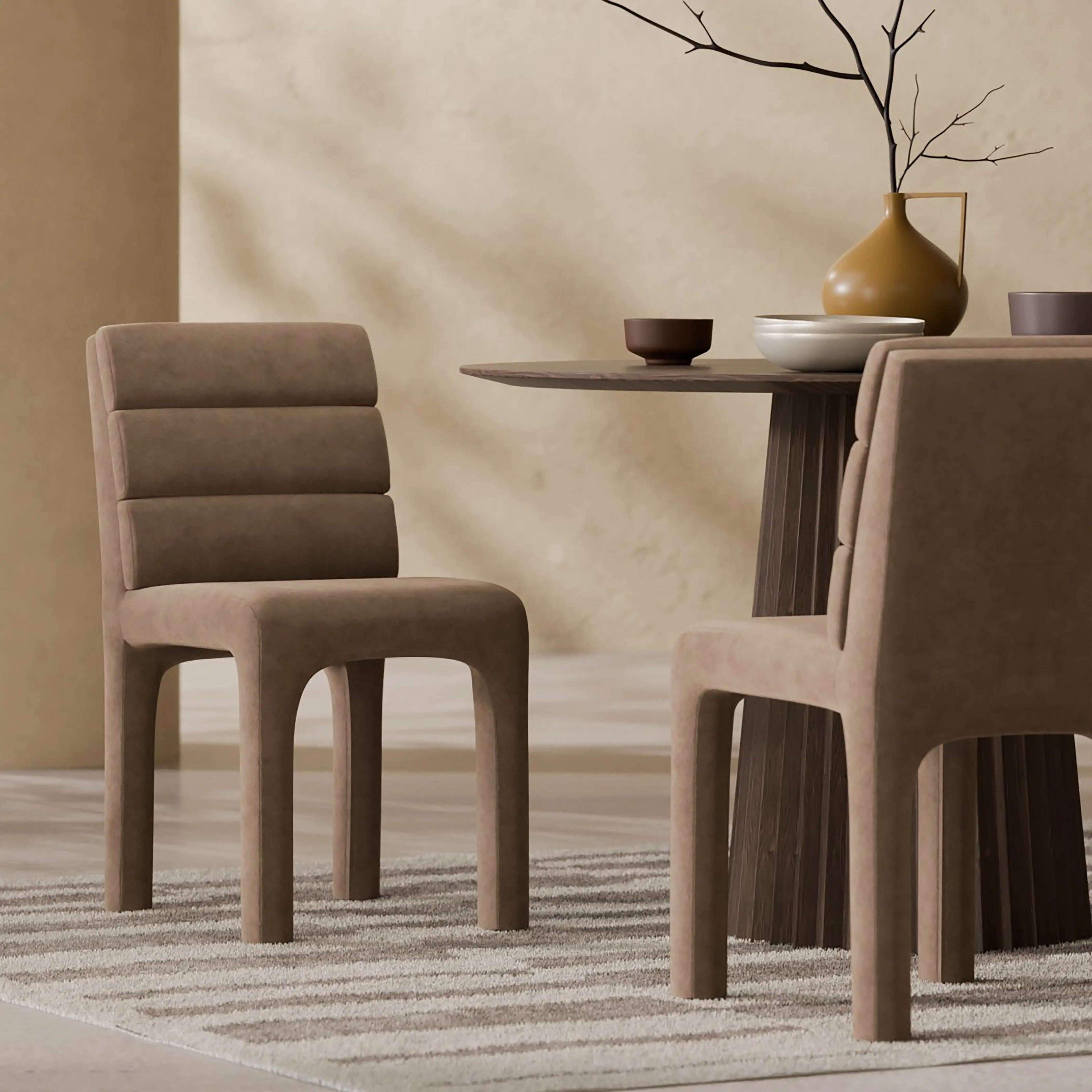 Arlo Dining Chair | Taupe Sustainable Velvet