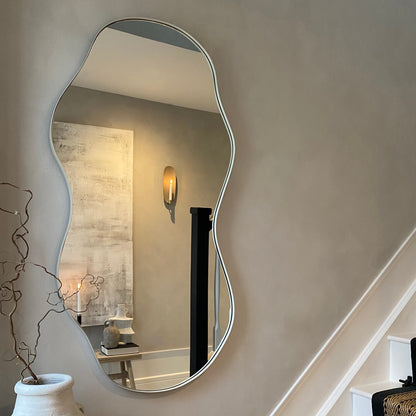 Ava - Ecru Pond Shaped Irregular Mirror 125cm x 65cm