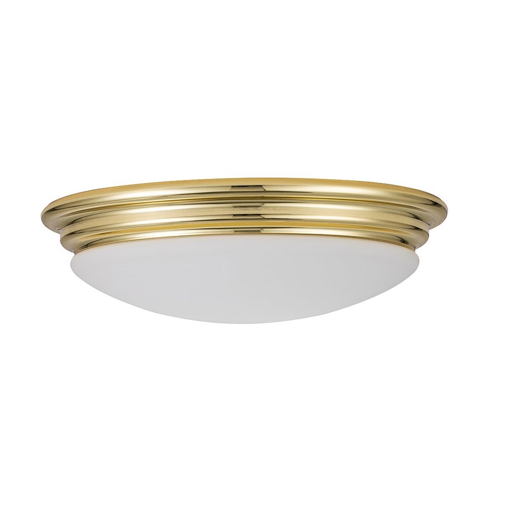 Lighting Brompton 1 Light Flush Mount Light - Polished Brass