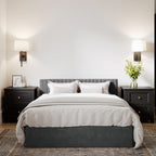 Emden Double Ottoman Bed - Silver