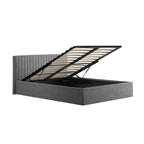 Emden Double Ottoman Bed - Silver