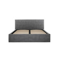 Emden Kingsize Ottoman Bed - Silver