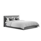 Emden Kingsize Ottoman Bed - Silver
