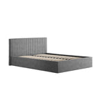 Emden Kingsize Ottoman Bed - Silver