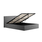 Emden Kingsize Ottoman Bed - Silver