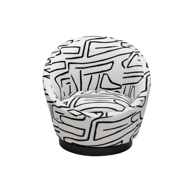 Ekte Occasional Chair - Zebra Black & White