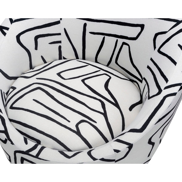 Ekte Occasional Chair - Zebra Black & White
