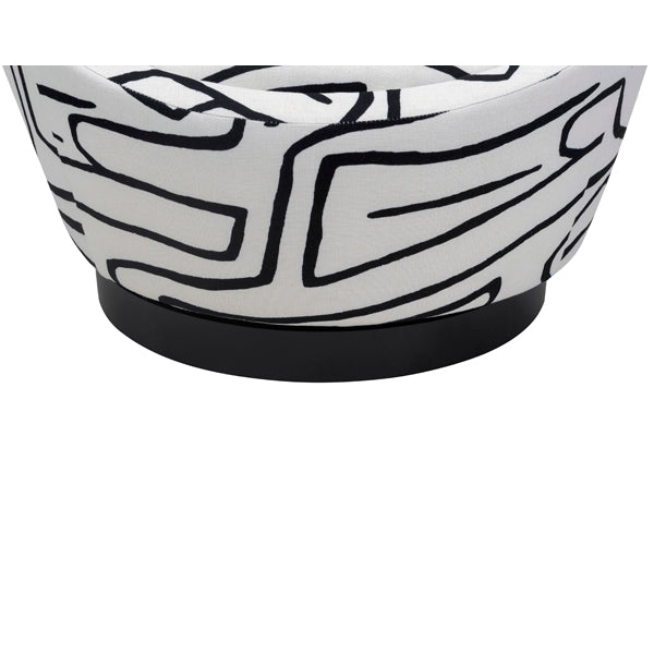 Ekte Occasional Chair - Zebra Black & White