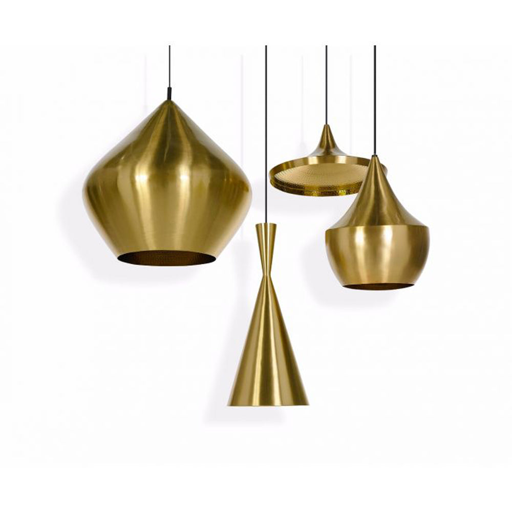 Beat Stout LED Pendant - Brushed Gold & Black