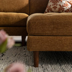 Henrietta Spiced Honey Chenille Grand 4-Seater Chaise End Sofa, Right Hand Facing