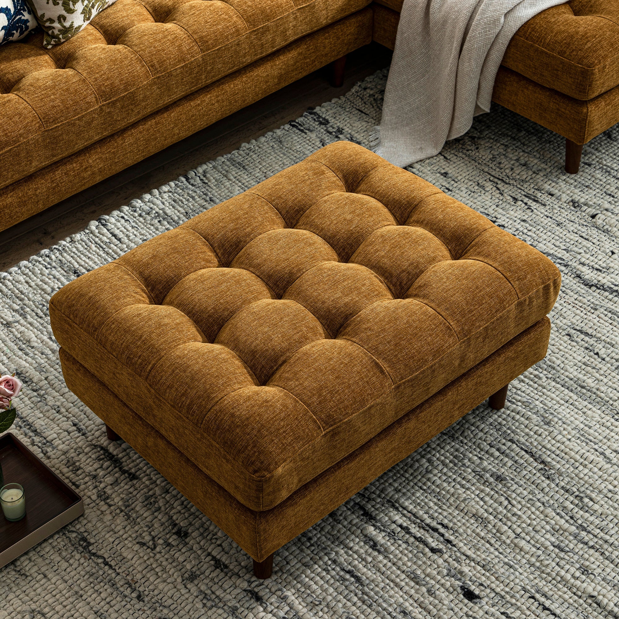 Henrietta Ottoman, Spiced Honey Chenille