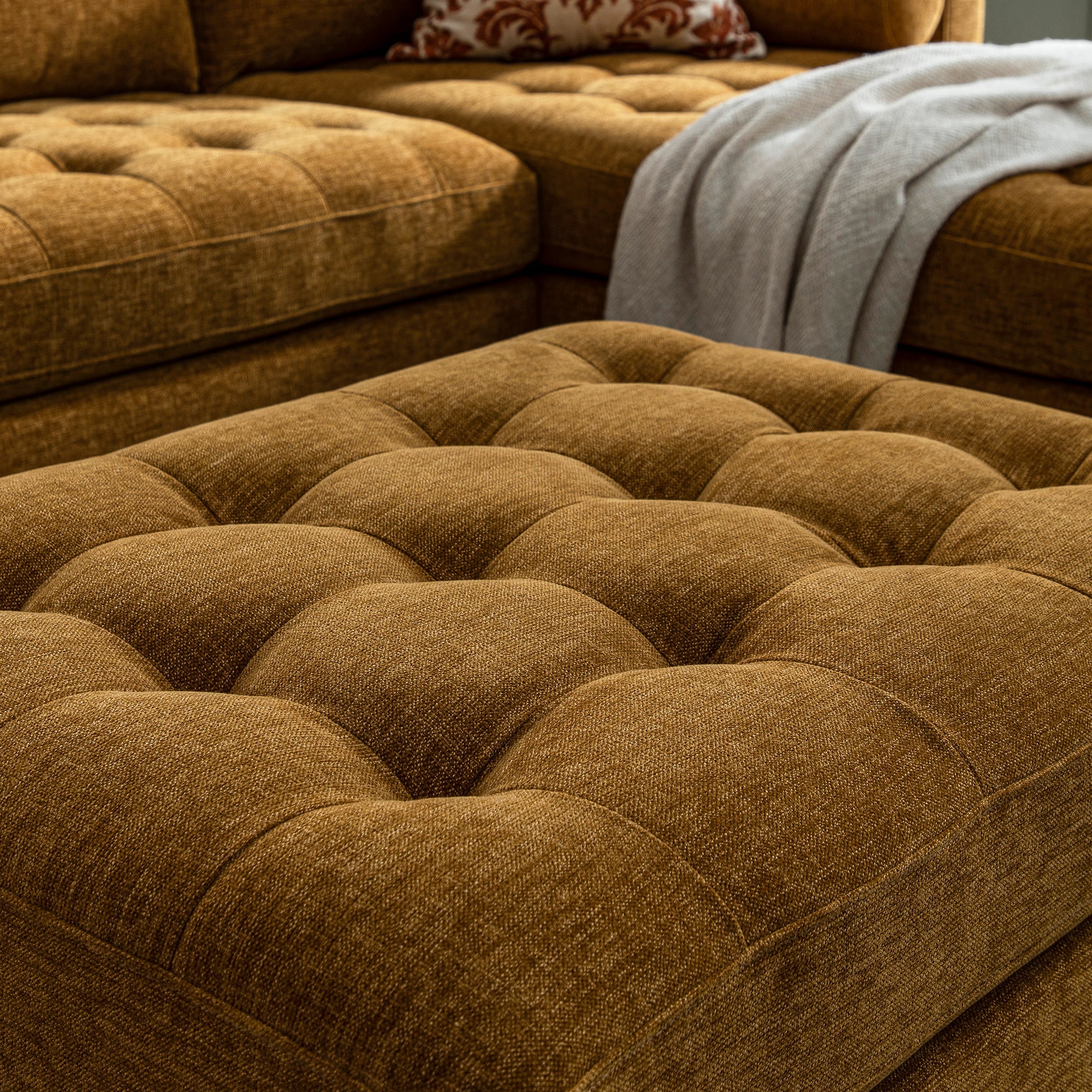 Henrietta Ottoman, Spiced Honey Chenille
