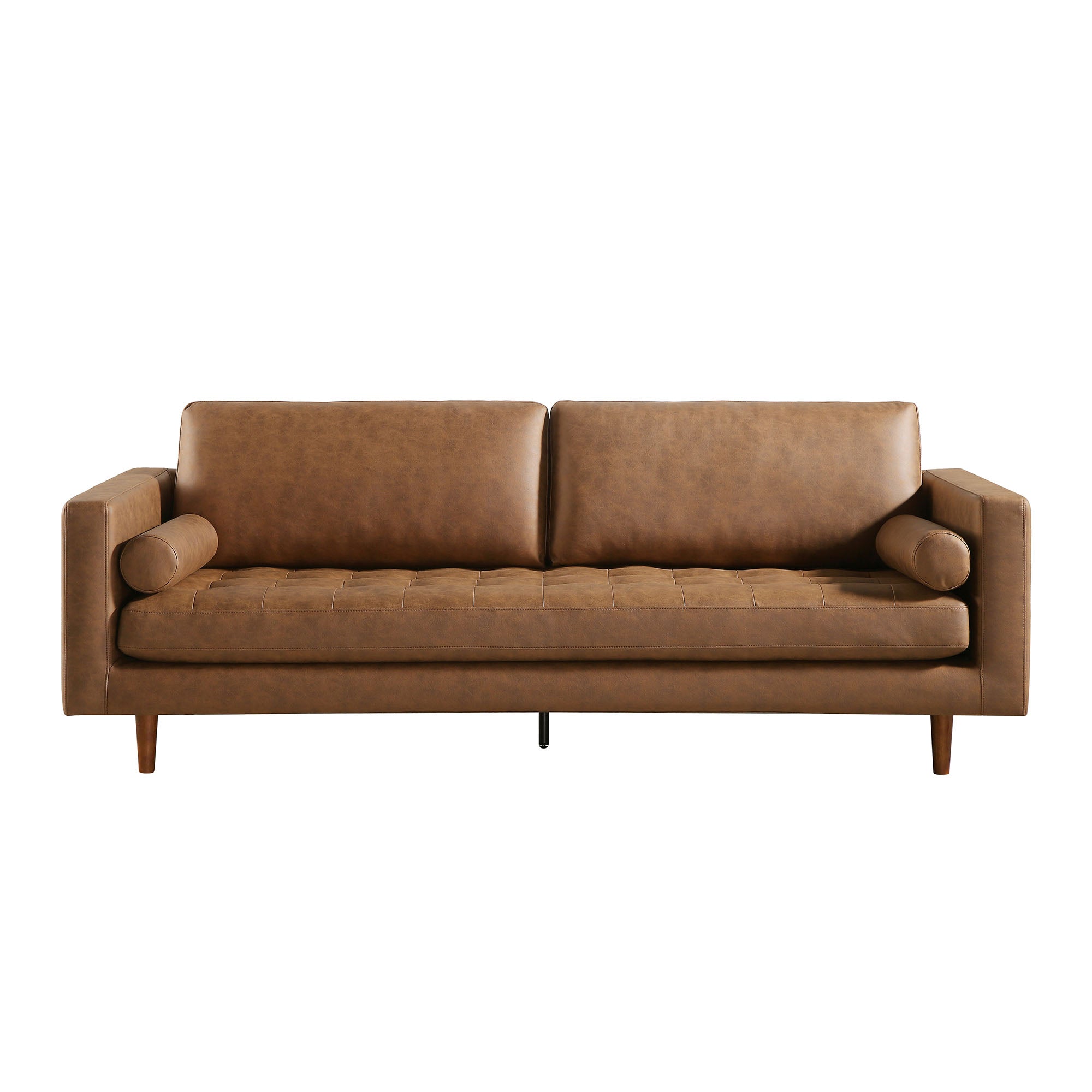 Henrietta Large 3-Seater Sofa, Tan Faux Suede