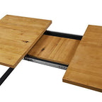 BERN 6-8 Seater Oak Extending Dining Table with Metal Legs