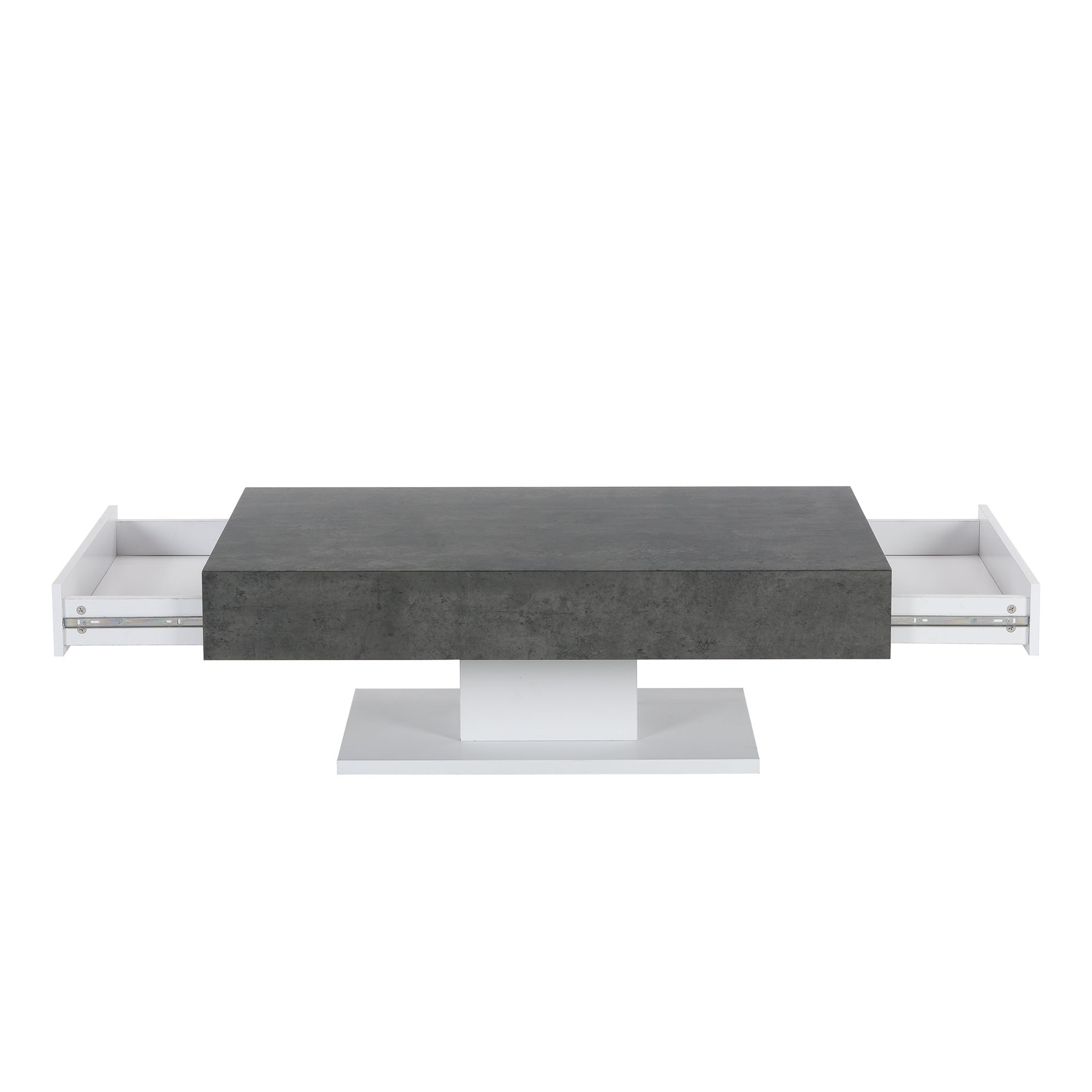 Goswell Concrete Effect Coffee Table with Double Drawers