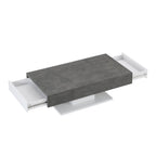 Goswell Concrete Effect Coffee Table with Double Drawers