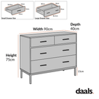 Carnaby 2 over 2 Chest of Drawers