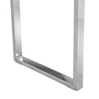 BIASCA High Gloss Marble Effect 120cm Console Table with Silver Chrome Legs