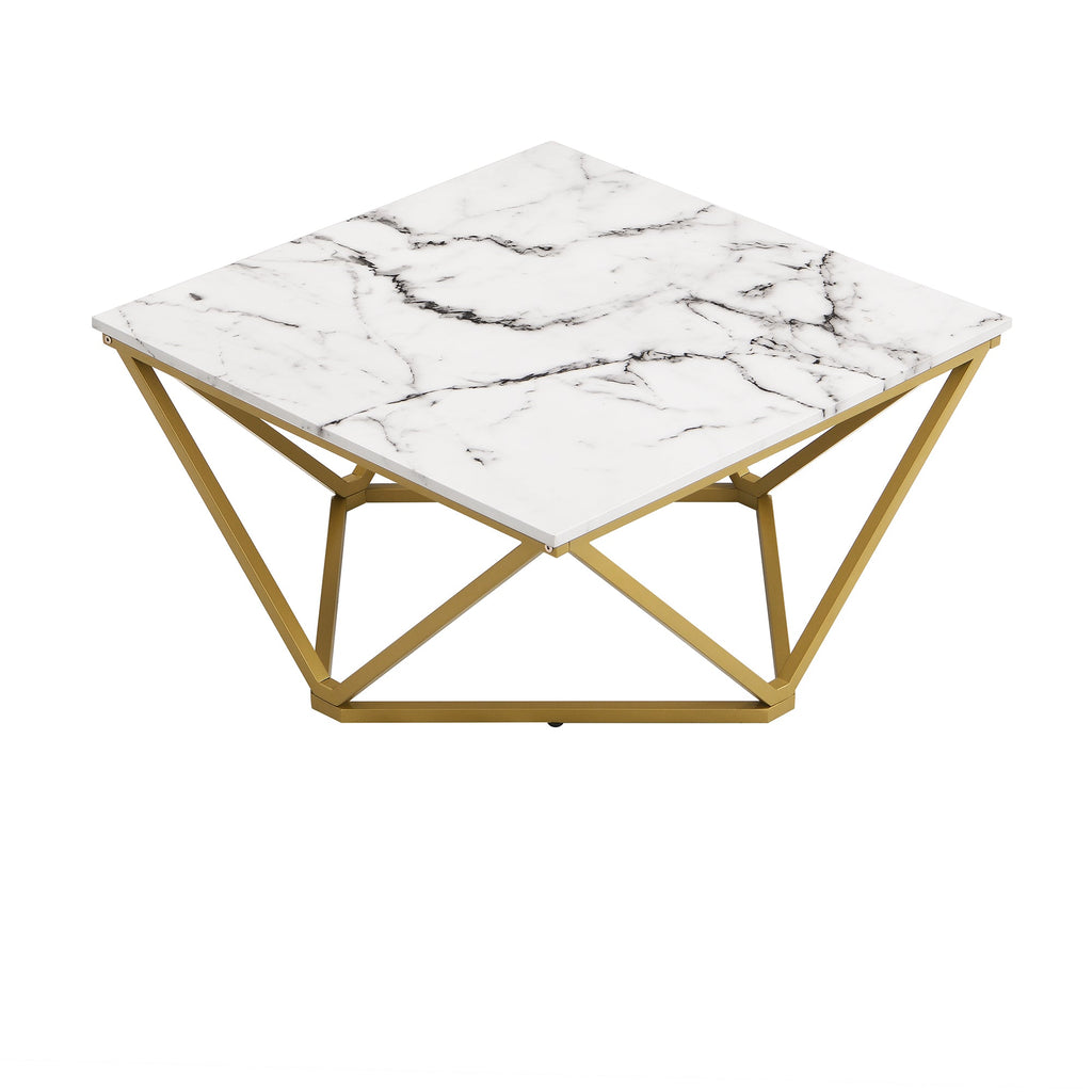 Giulia Marble Effect Square Coffee Table