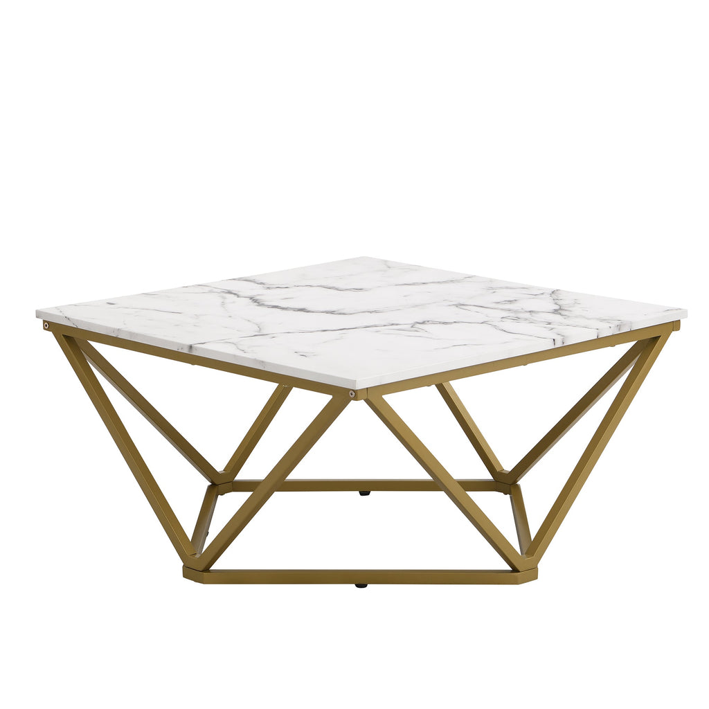 Giulia Marble Effect Square Coffee Table