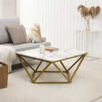 Giulia Marble Effect Square Coffee Table