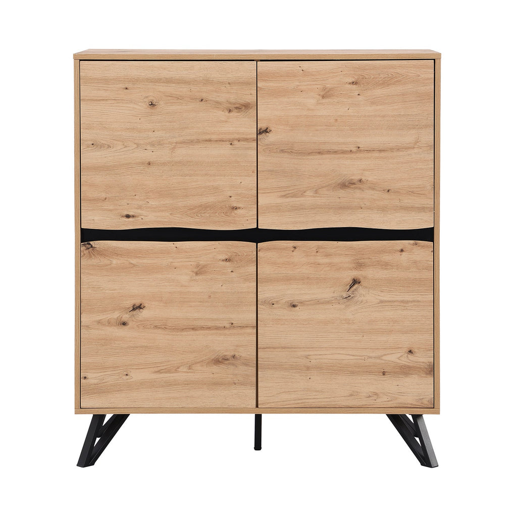 Weston Oak Effect 4 door Cabinet