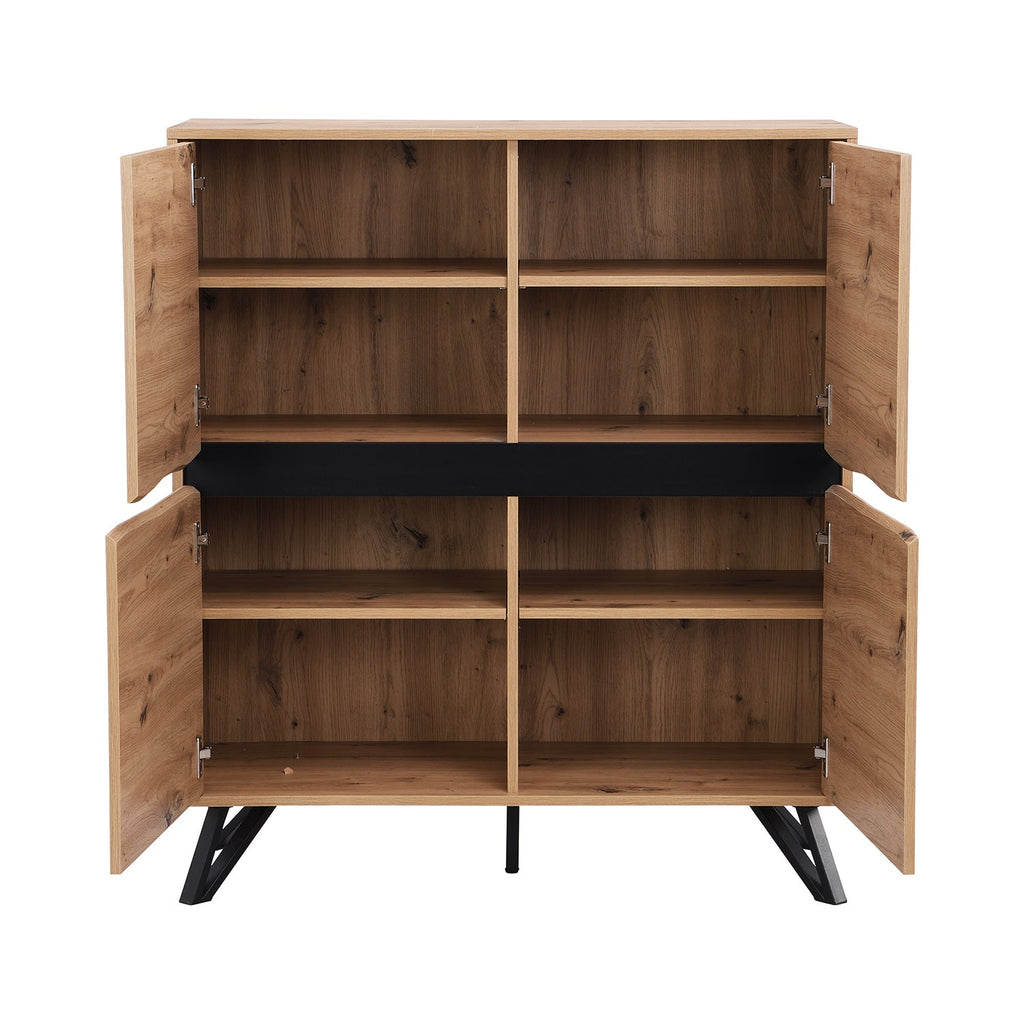 Weston Oak Effect 4 door Cabinet