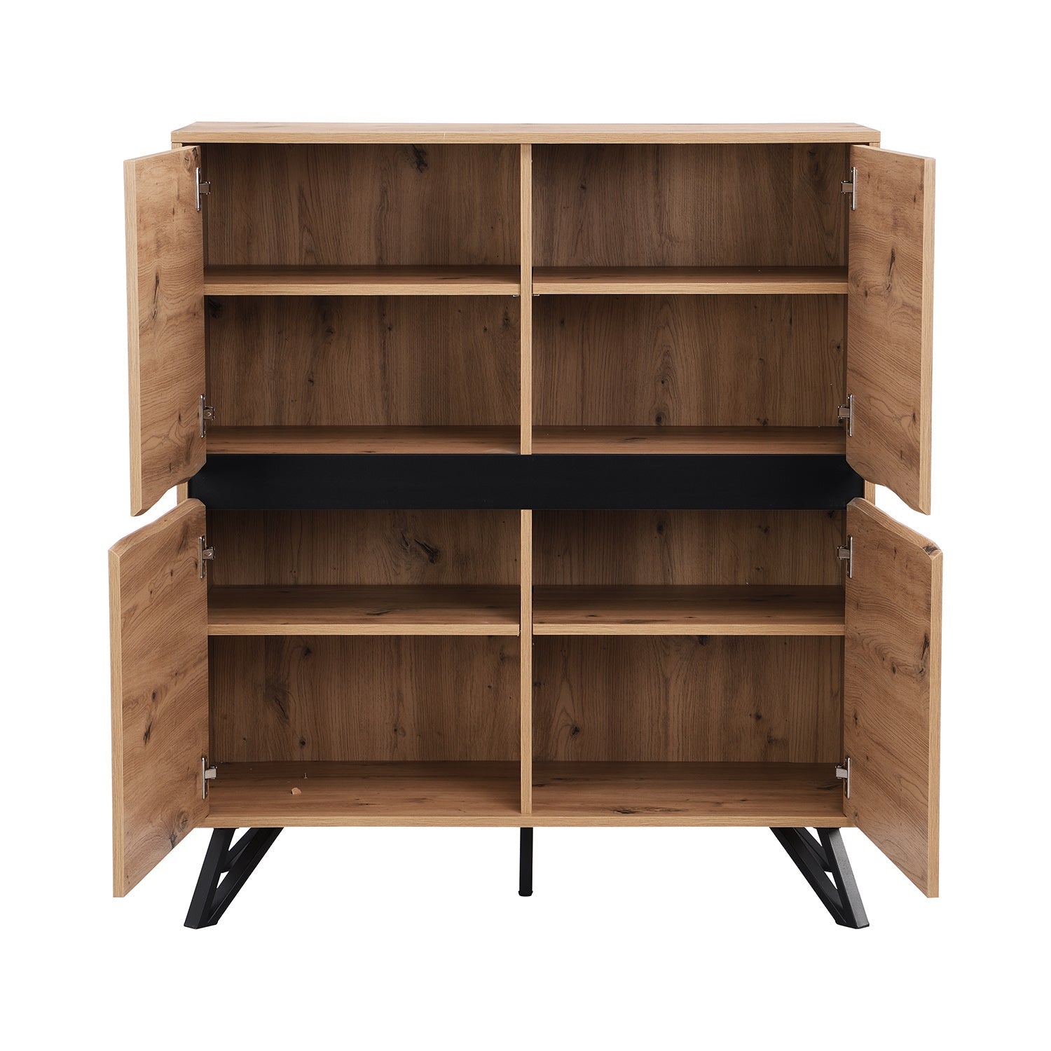 Weston Oak Effect 4 door Cabinet