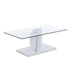 Lucent White High Gloss and Glass Top Coffee Table