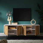 Aspen Oak and Marble Effect 150cm Wide TV Unit