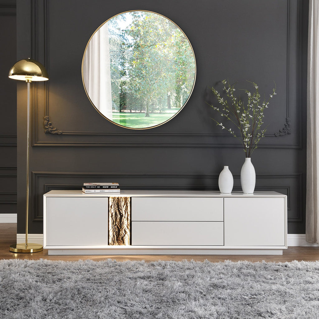 Glen Tree Bark Extra Wide LED TV Unit