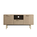 Richmond Ridged 120cm Wide TV Media Unit, Light Ash
