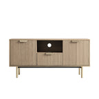 Richmond Ridged 120cm Wide TV Media Unit, Light Ash