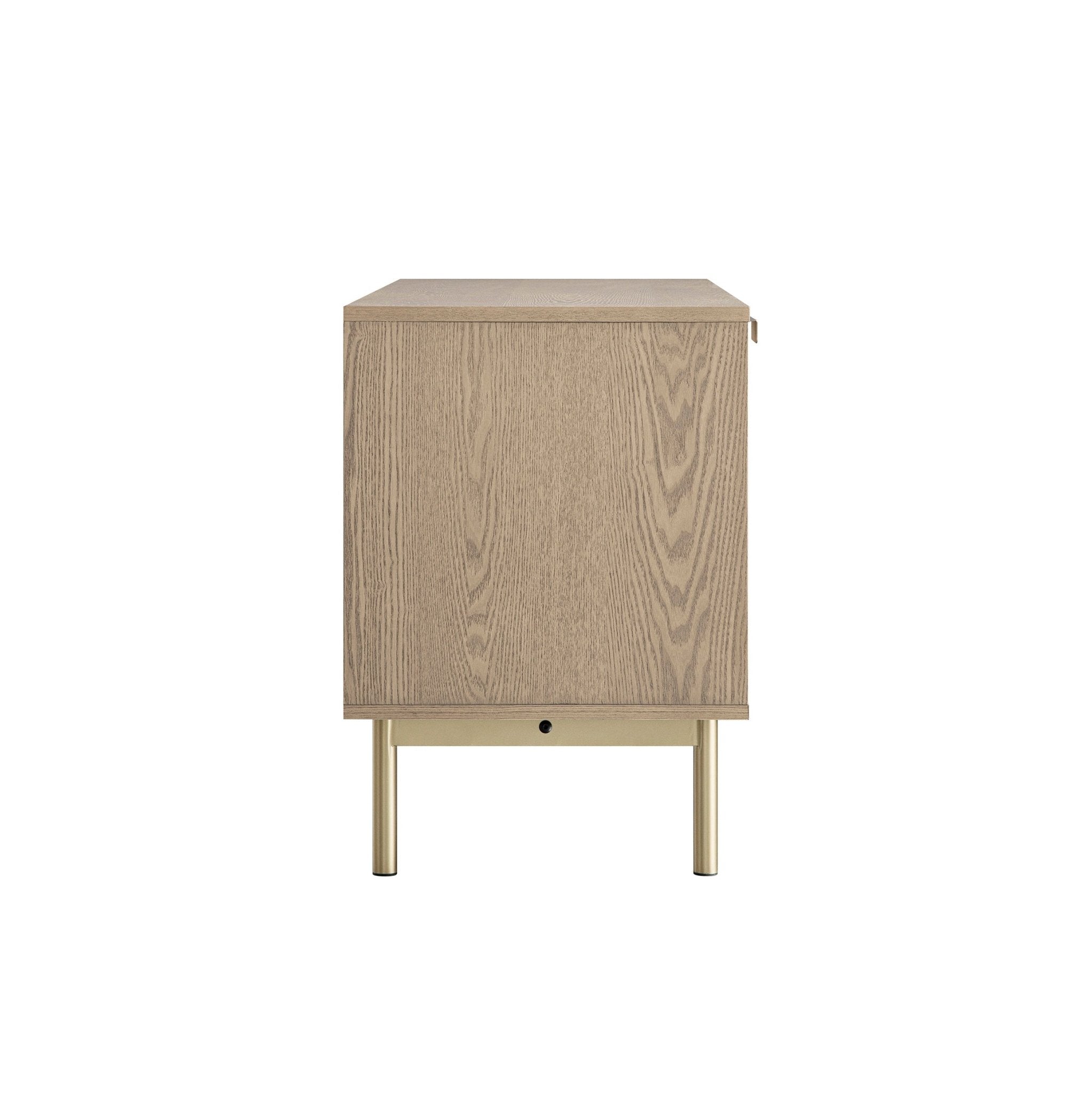 Richmond Ridged 120cm Wide TV Media Unit, Light Ash