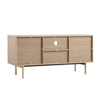 Richmond Ridged 120cm Wide TV Media Unit, Light Ash