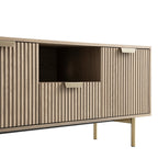 Richmond Ridged 120cm Wide TV Media Unit, Light Ash