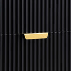 Richmond Ridged Wide Chest of 6 Drawers, Matte Black