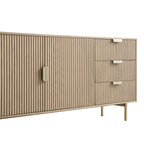 Richmond Ridged Large Sideboard, Light Ash