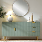 Richmond Ridged Large Sideboard, Matte Sage Green