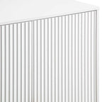 Richmond Ridged Highboard Storage Cabinet, Matte White