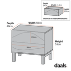 Moriko 2 Drawer Bedside Table