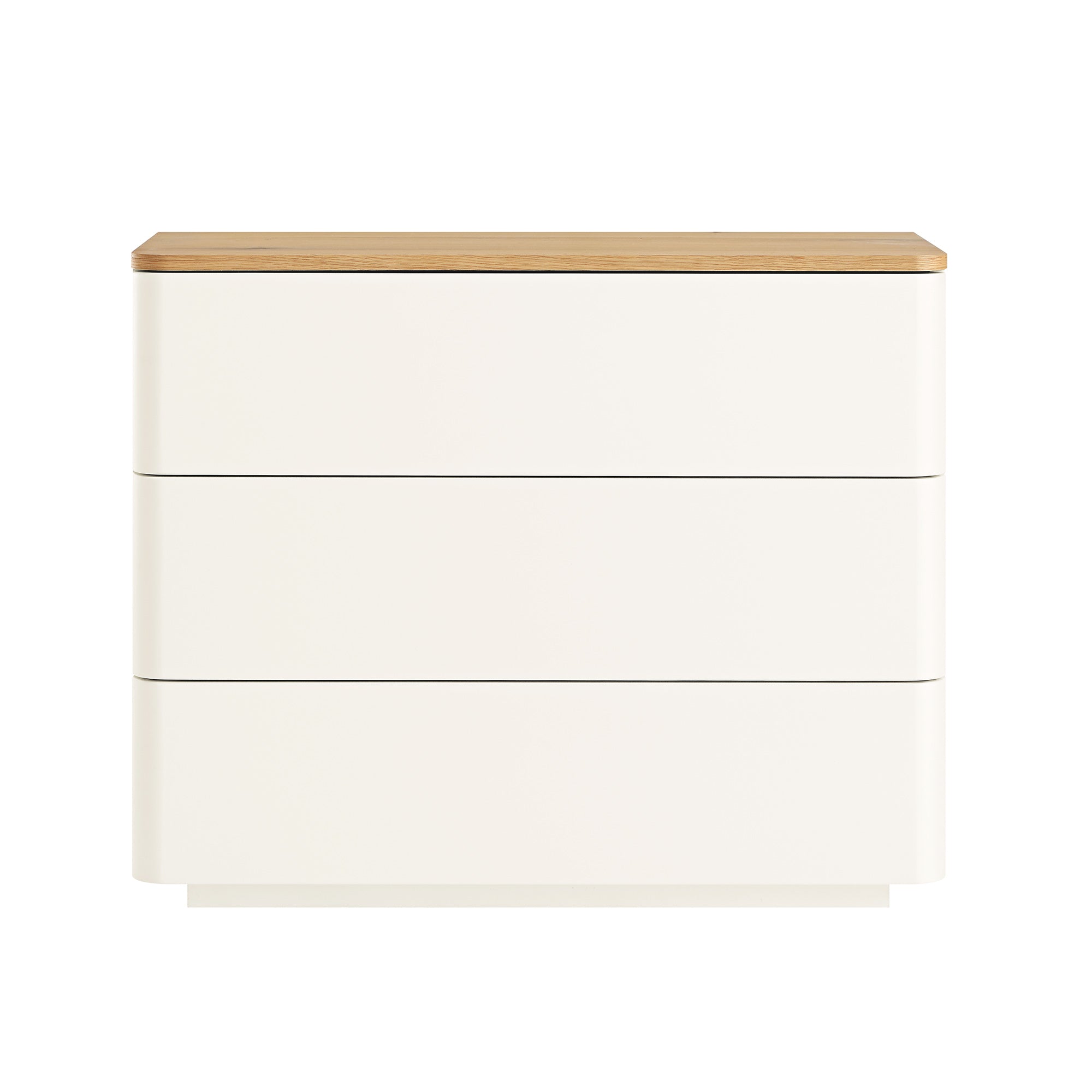 Agnes Curved Edge Chest of 3 Drawers, White