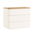 Agnes Curved Edge Chest of 3 Drawers, White
