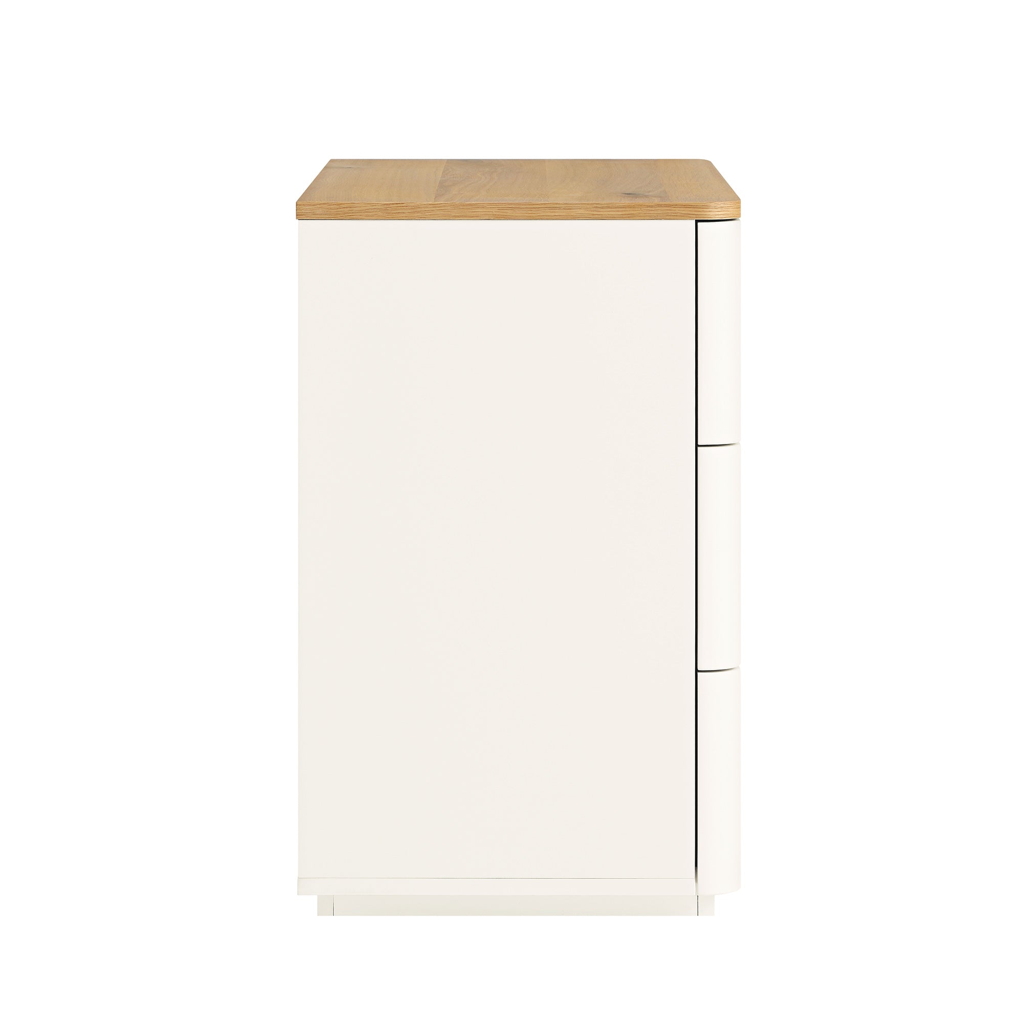 Agnes Curved Edge Chest of 3 Drawers, White