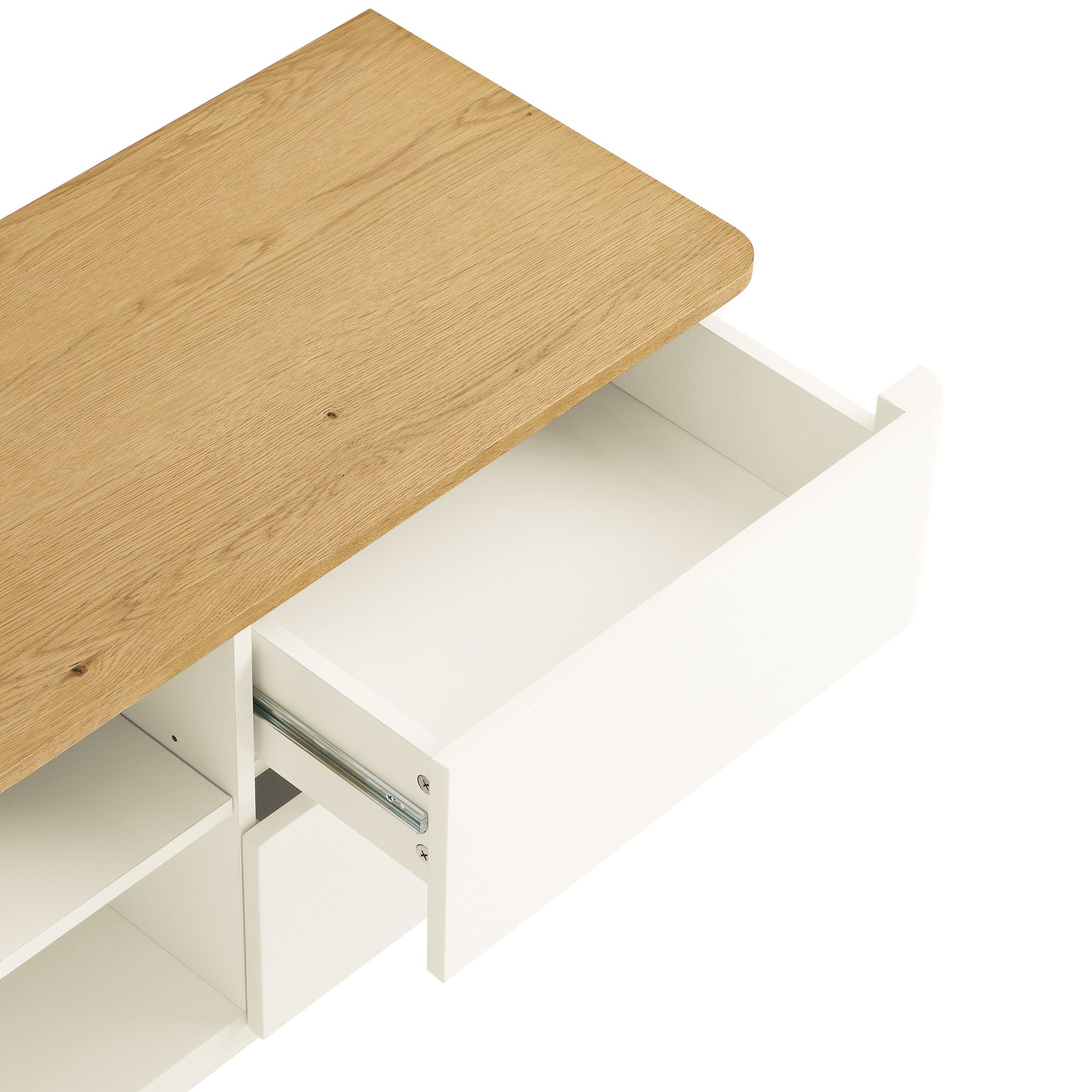 Agnes Curved Edge 150cm Wide TV Unit, White