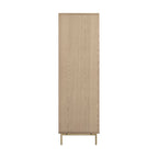 Richmond Ridged Double Wardrobe with Drawer, Light Ash